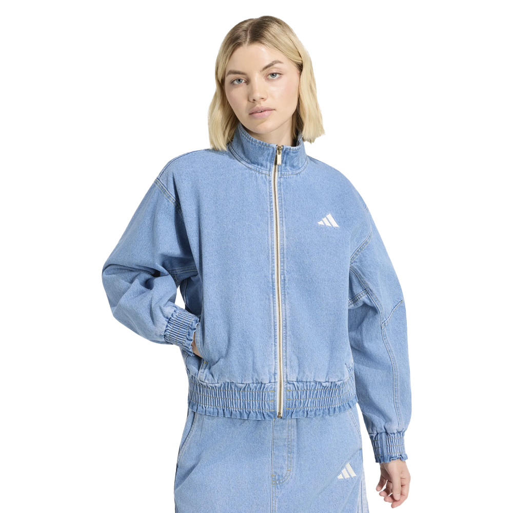 ADIDAS Stadium Washed Denim Jacket Γυναικείο Μπουφάν Τζιν - Γαλάζιο