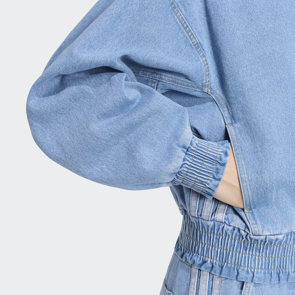 ADIDAS Stadium Washed Denim Jacket Γυναικείο Μπουφάν Τζιν - 4