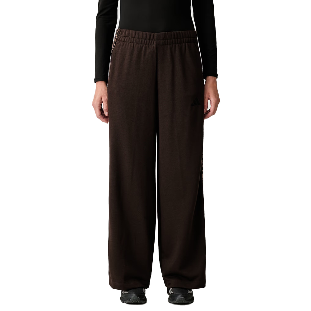 ADIDAS 3-Stripes French Terry Pants Γυναικείο Παντελόνι Φόρμας - Καφέ