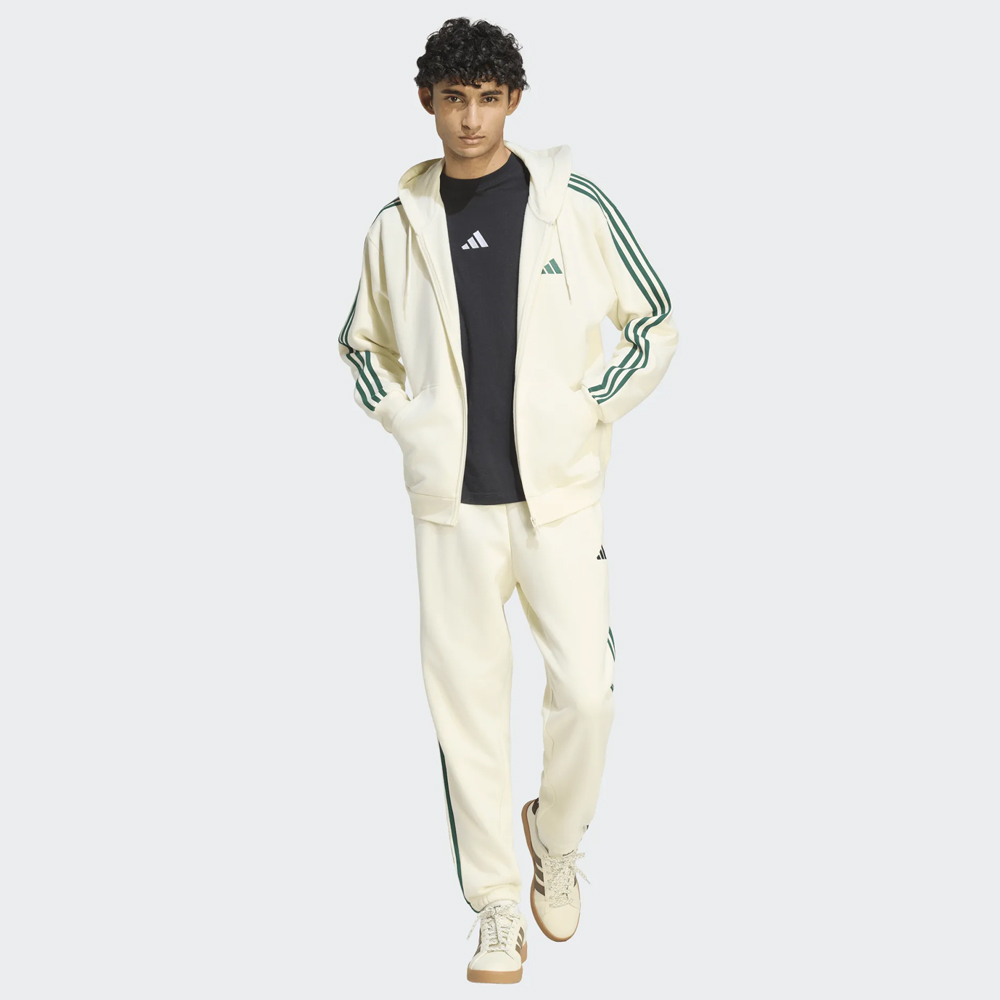 ADIDAS 3-Stripes Fleece Tapered Cuffed Pants Ανδρικό Παντελόνι Φόρμας - 5