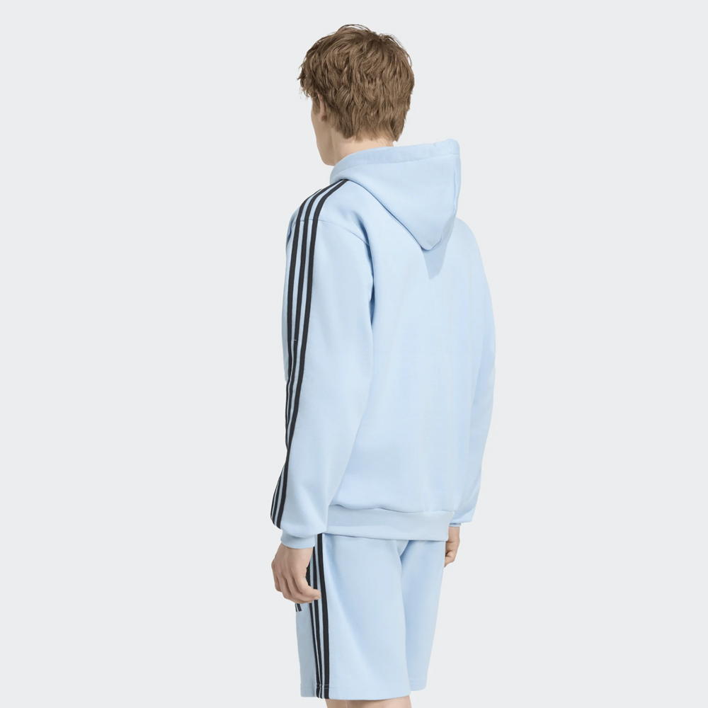 ADIDAS 3-Stripes Fleece Hoodie Ανδρικό Φούτερ με κουκούλα - 2
