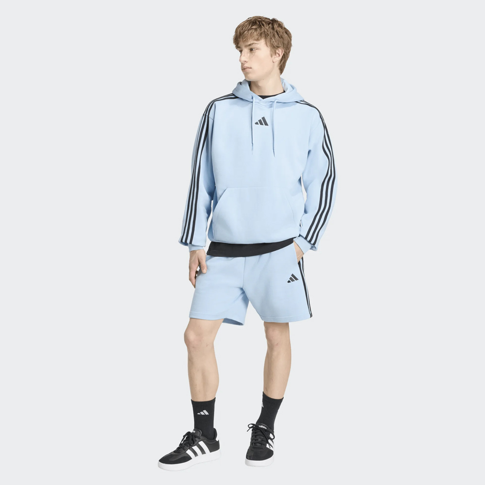 ADIDAS 3-Stripes Fleece Hoodie Ανδρικό Φούτερ με κουκούλα - 5
