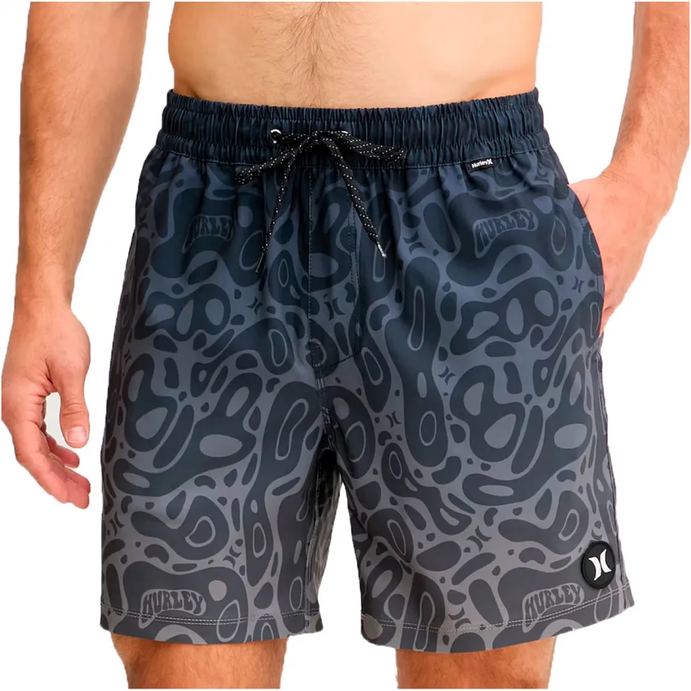 HURLEY Volley Flex Print 17' Ανδρικό Μαγιό Σορτς - Μαύρο
