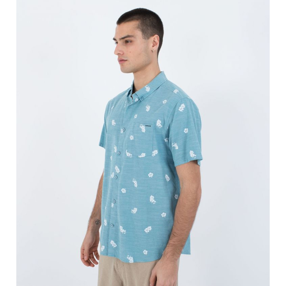 HURLEY One and Only Stretch Print Short Sleeve Shirt Ανδρικό Πουκάμισο - 3