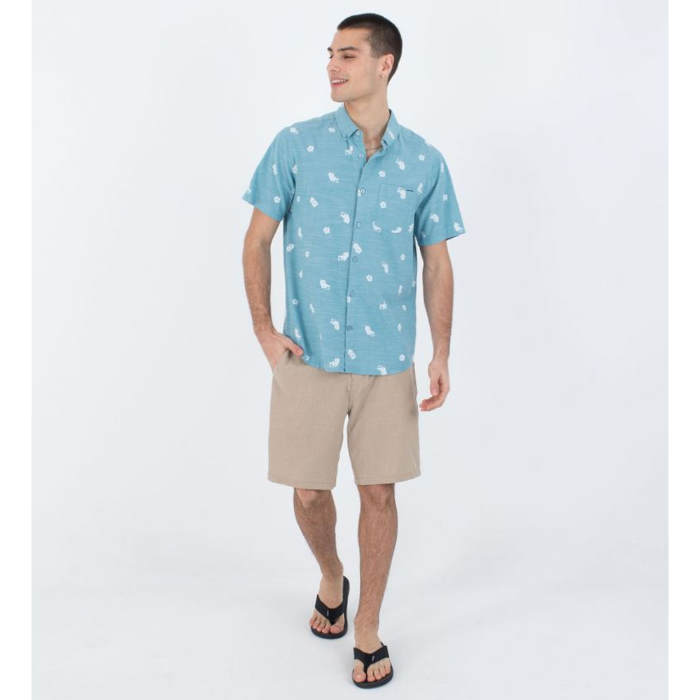 HURLEY One and Only Stretch Print Short Sleeve Shirt Ανδρικό Πουκάμισο - 5