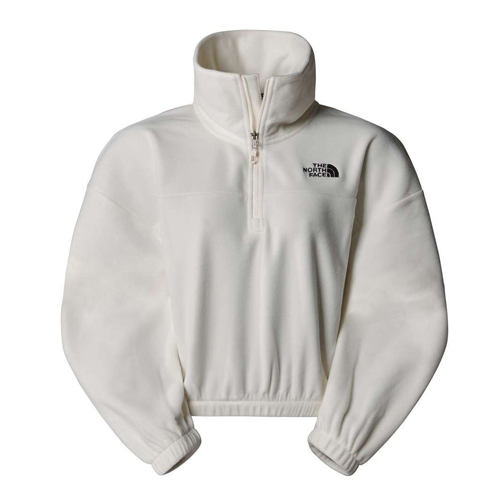 THE NORTH FACE Women's 100 Glacier Half Zip Γυναικείο Fleece Φούτερ - Κρεμ