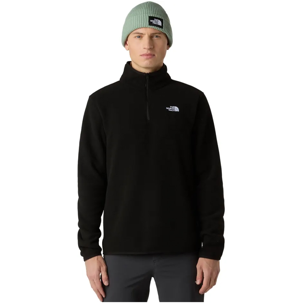 THE NORTHFACE Glacier 1/4 Zip Fleece Ανδρική Μακρυμάνικη Μπλούζα - Μαύρο