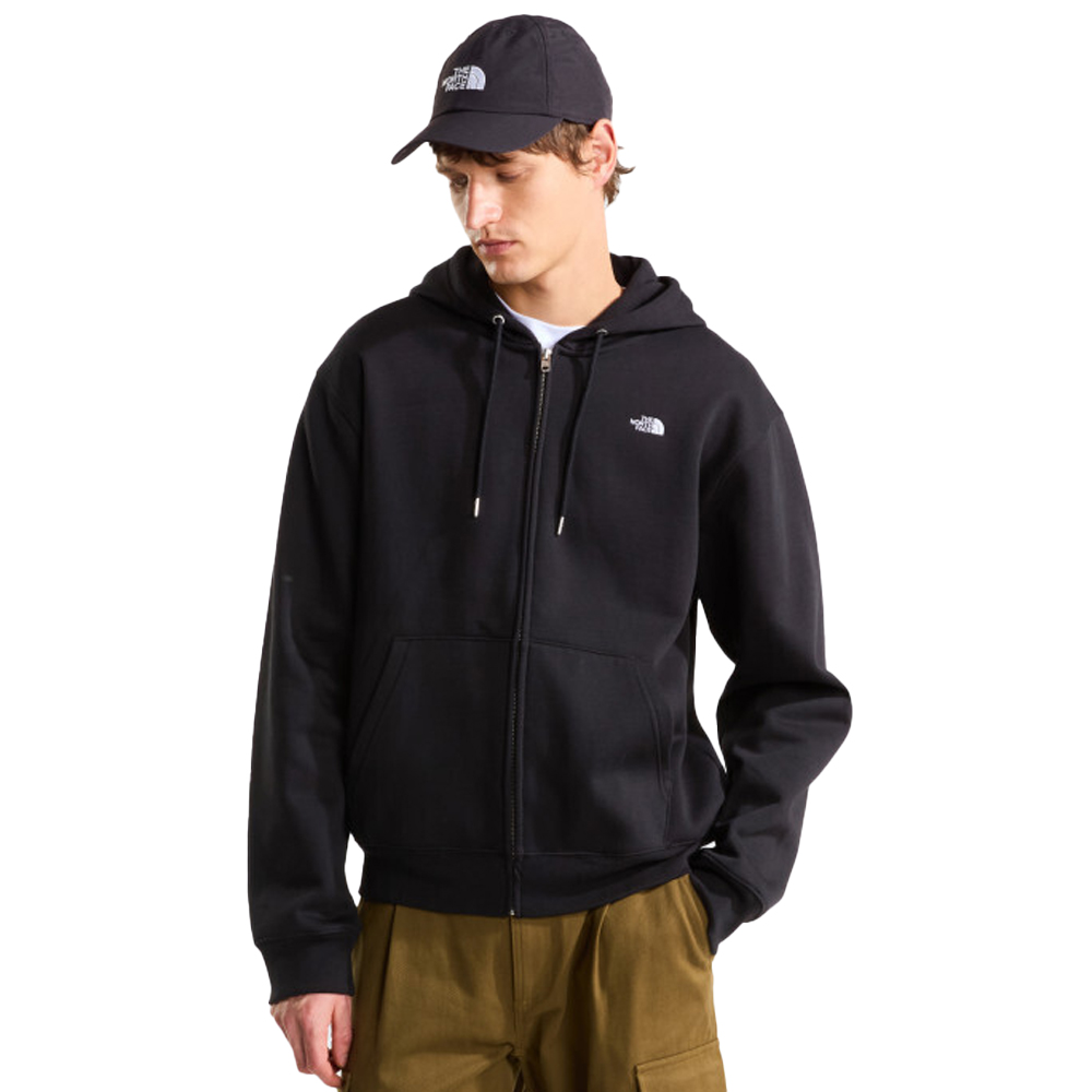 THE NORTHFACE Essential Simple Dome Relaxed Full-Zip Hooded Ανδρική Ζακέτα με κουκούλα - Μαύρο