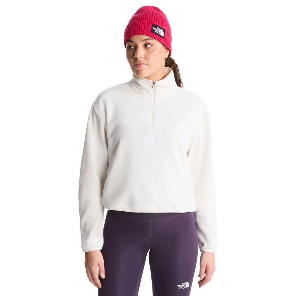 THE NORTHFACE Novelty Logo Glacier 1/4 Zip Fleece  Γυναικεία Μπλούζα Μακρυμάνικη - Λευκό