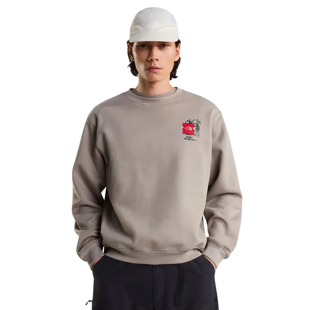 THE NORTHFACE Face Gear Up Get Out Graphic Ανδρικό Φούτερ - Μπεζ