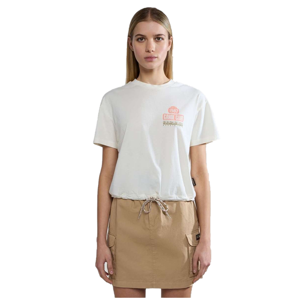NAPAPIJRI Howard Short Sleeve Γυναικείο T-Shirt - Κρεμ