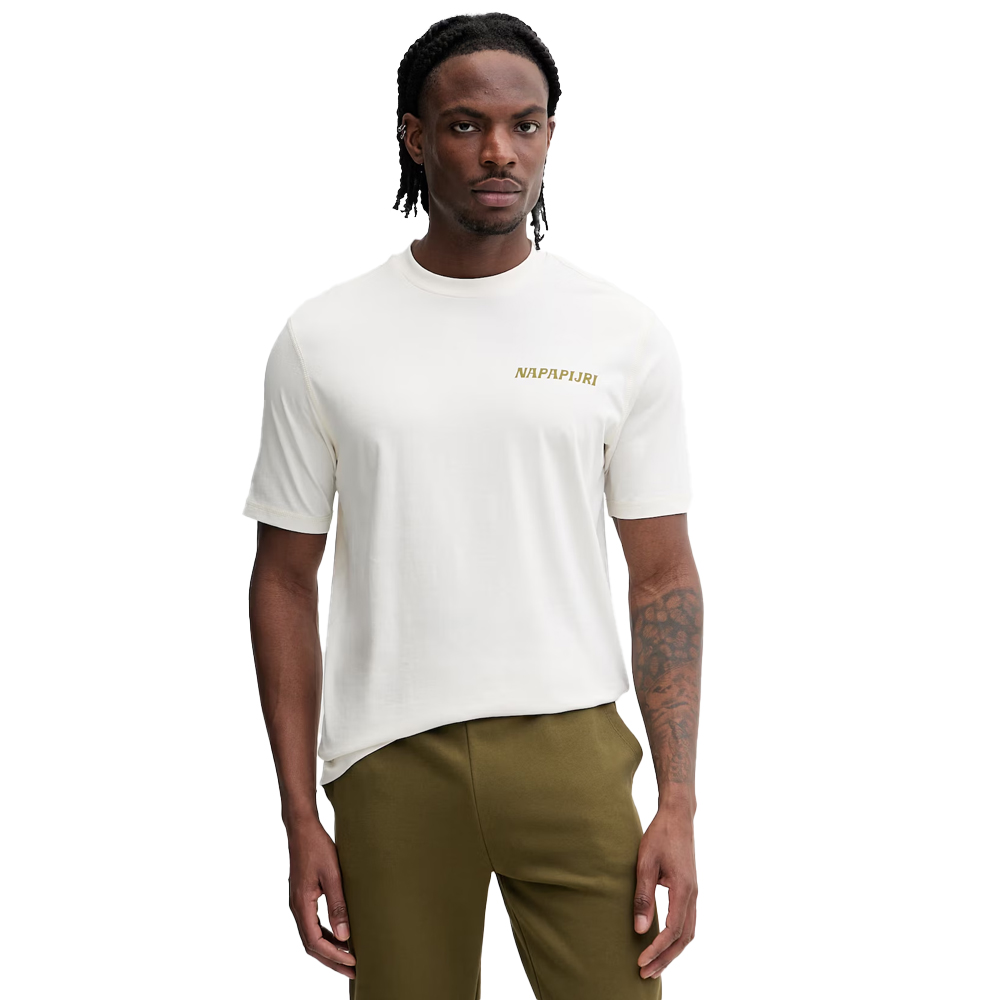 NAPAPIJRI Sol Short Sleeve  Ανδρικό T-Shirt - Κρεμ