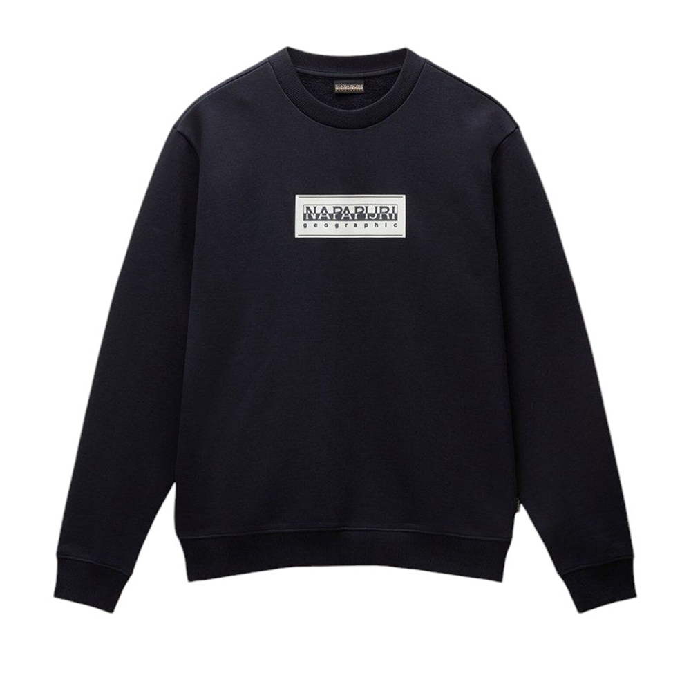 NAPAPIJRI B-Box Logo Crew Neck Sweatshirt Ανδρικό Φούτερ χωρίς κουκούλα - Μαύρο