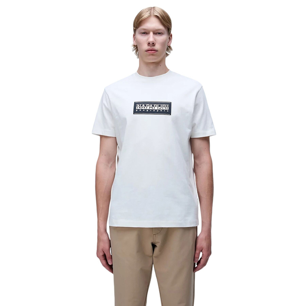 NAPAPIJRI S-Box Logo Shortsleeve Tee Ανδρικό T-Shirt - Λευκό