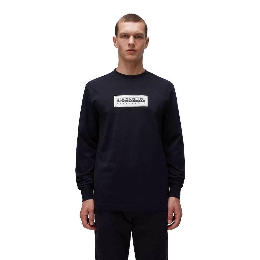 NAPAPIJRI S-Box Logo Long Sleeve Ανδρική Μακρυμάνικη Μπλούζα - 2