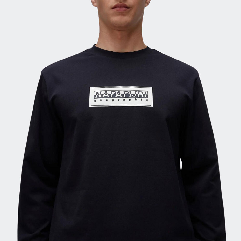 NAPAPIJRI S-Box Logo Long Sleeve Ανδρική Μακρυμάνικη Μπλούζα - 4