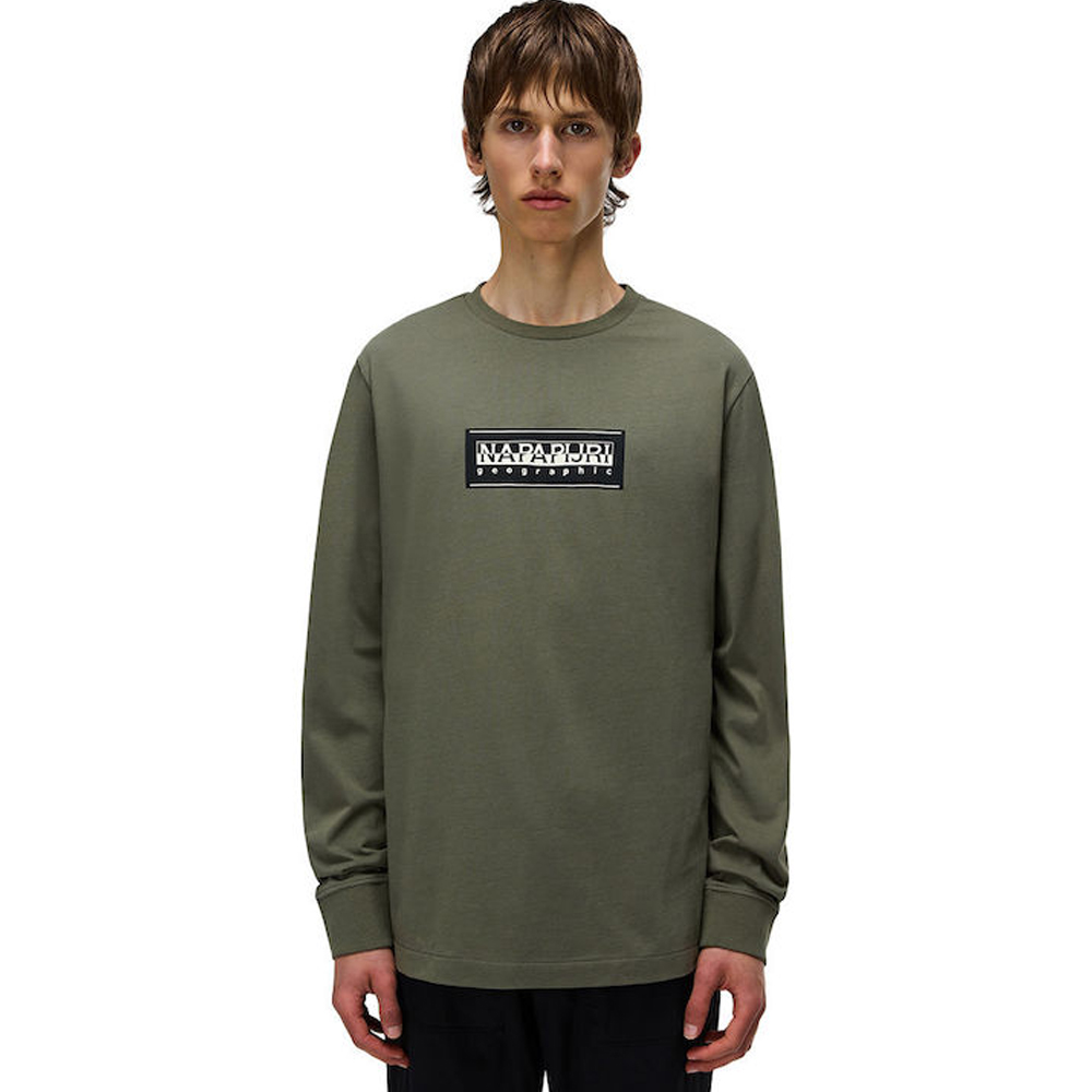 NAPAPIJRI S-Box Logo Long Sleeve Ανδρική Μακρυμάνικη Μπλούζα - 2