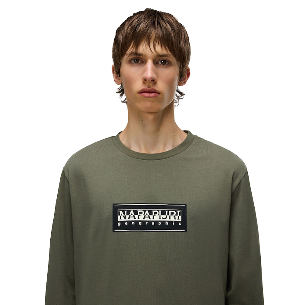 NAPAPIJRI S-Box Logo Long Sleeve Ανδρική Μακρυμάνικη Μπλούζα - 4