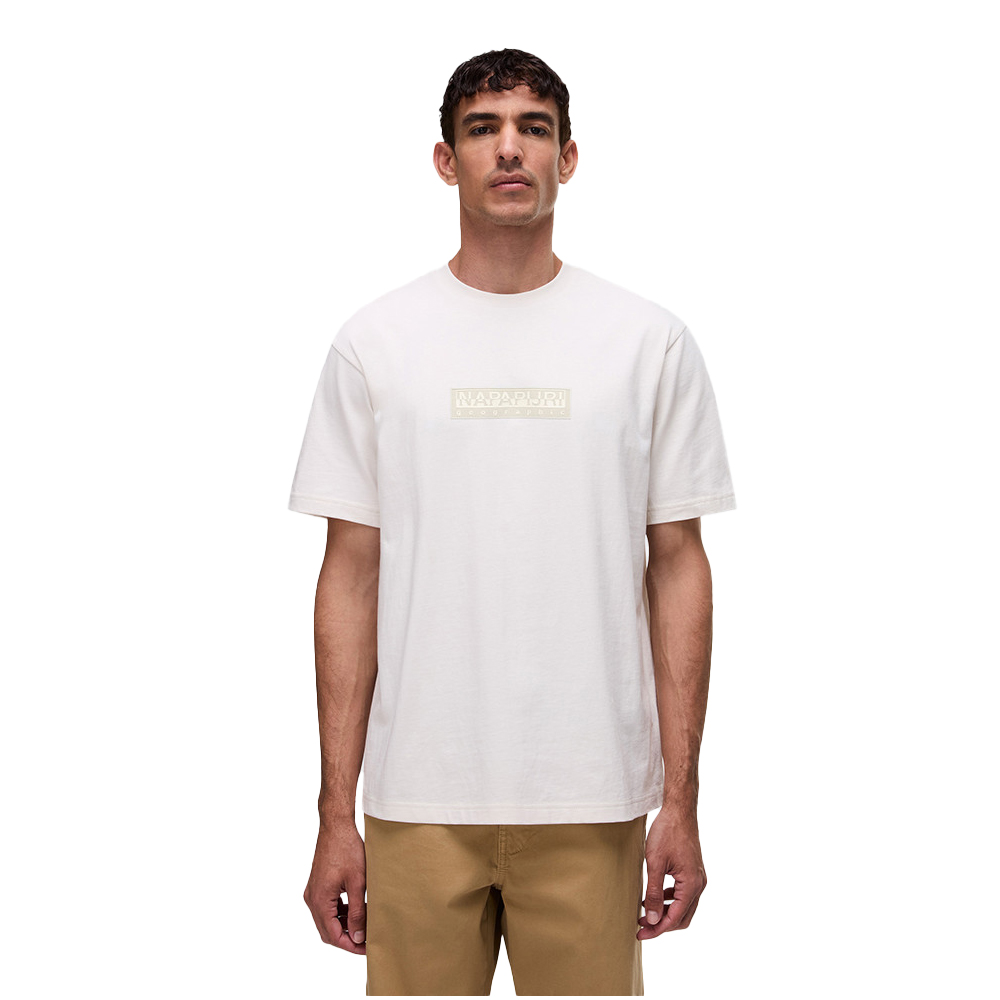 NAPAPIJRI S-Box Logo Ανδρικό T-Shirt - Λευκό