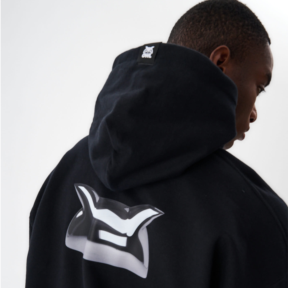 OWL Hoodie Black Studio Reflections Ανδρικό Φούτερ Με Κουκούλα - 3