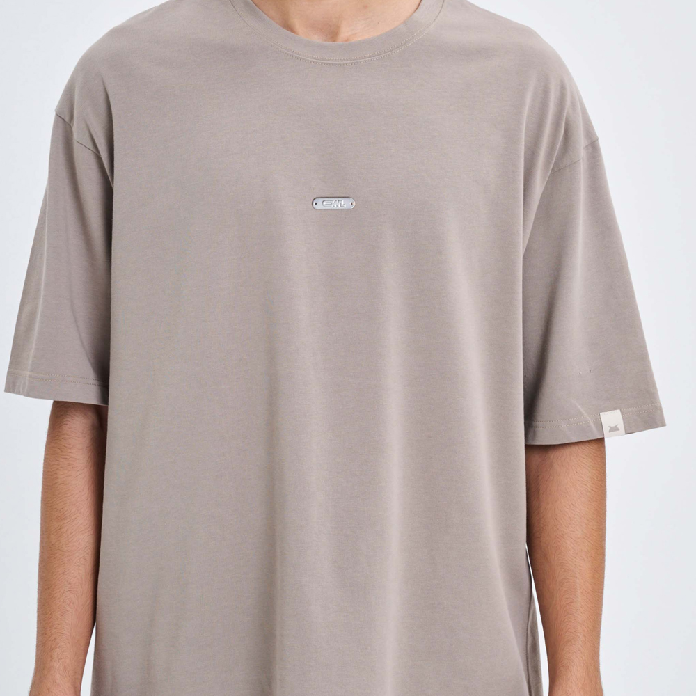 OWL Grey Rock Metal Tag Oversized Tee Unisex T-Shirt - 2