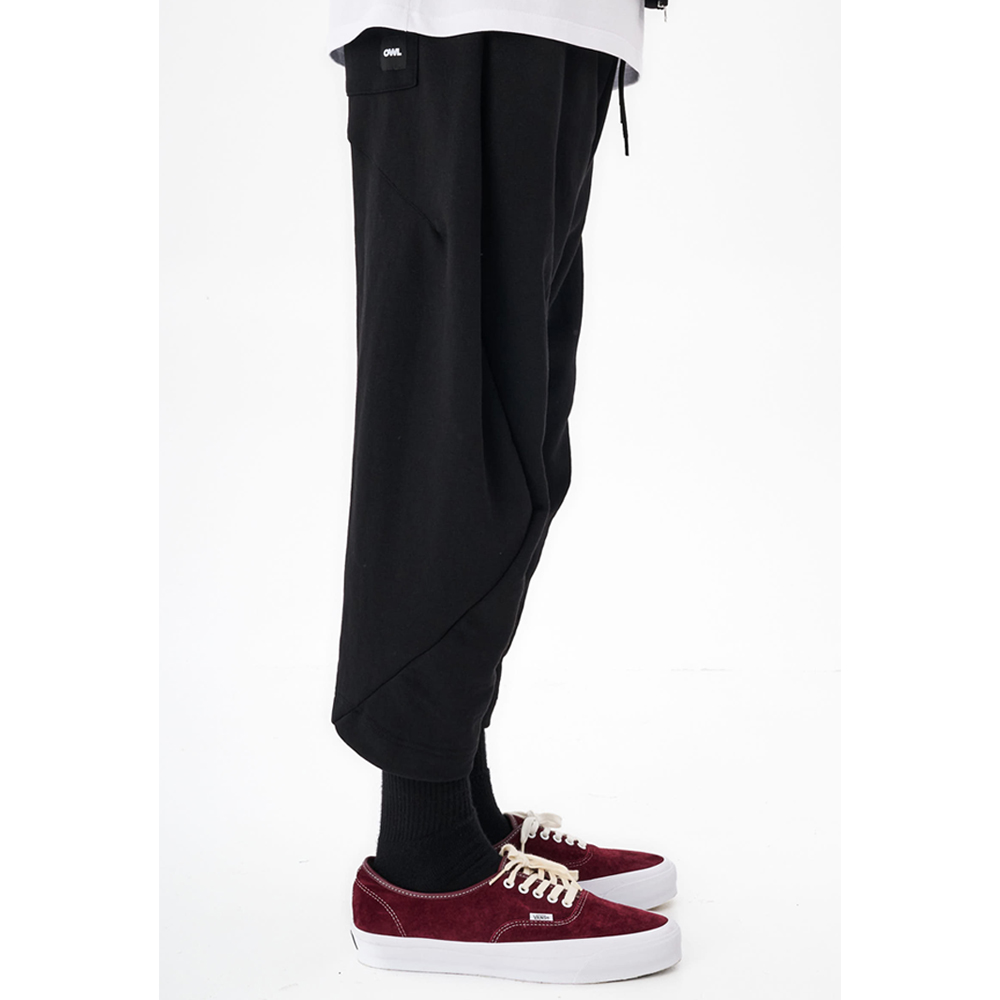 OWL Tracksuit Loose Fit Black Ανδρικό Παντελόνι Φόρμας - 3