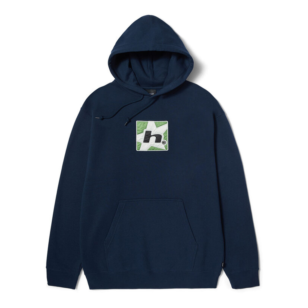 HUF H Star Pullover Hoodie Unisex Φούτερ Με Κουκούλα - Μπλε