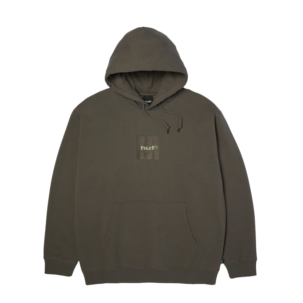 HUF Box Logo Pullover Hoodie Unisex Φούτερ με κουκούλα - Καφέ