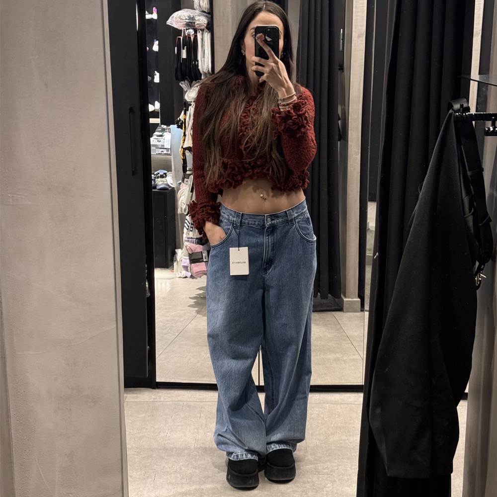 MILKWHITE Denim pants Γυναικείο Τζιν Παντελόνι - Μπλε