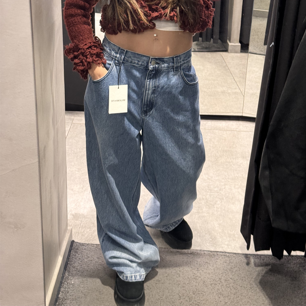 MILKWHITE Denim pants Γυναικείο Τζιν Παντελόνι - 3