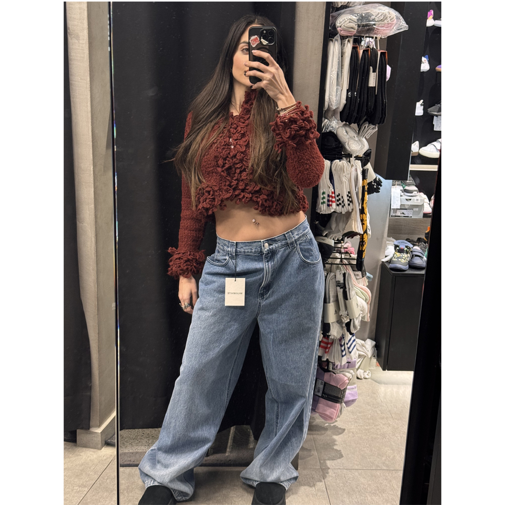 MILKWHITE Denim pants Γυναικείο Τζιν Παντελόνι - 4