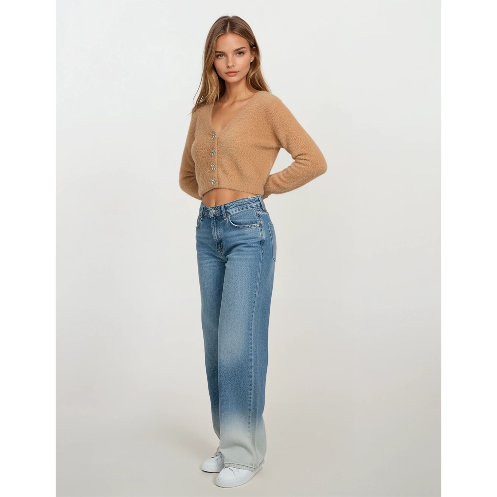 MILKWHITE Denim pants Γυναικείο Τζιν Παντελόνι - Μπλε