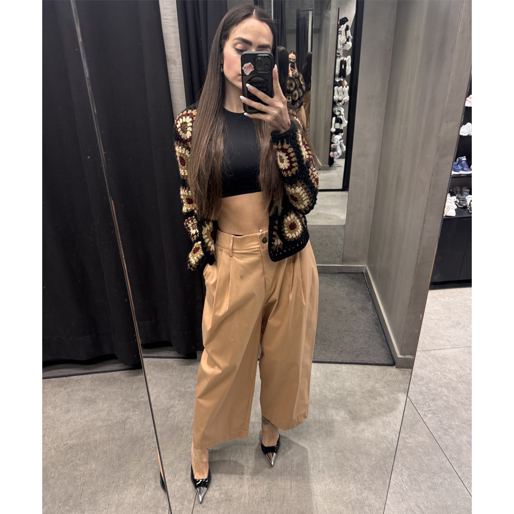 MILKWHITE Classic Cropped Γυναικείο Παντελόνι - 1