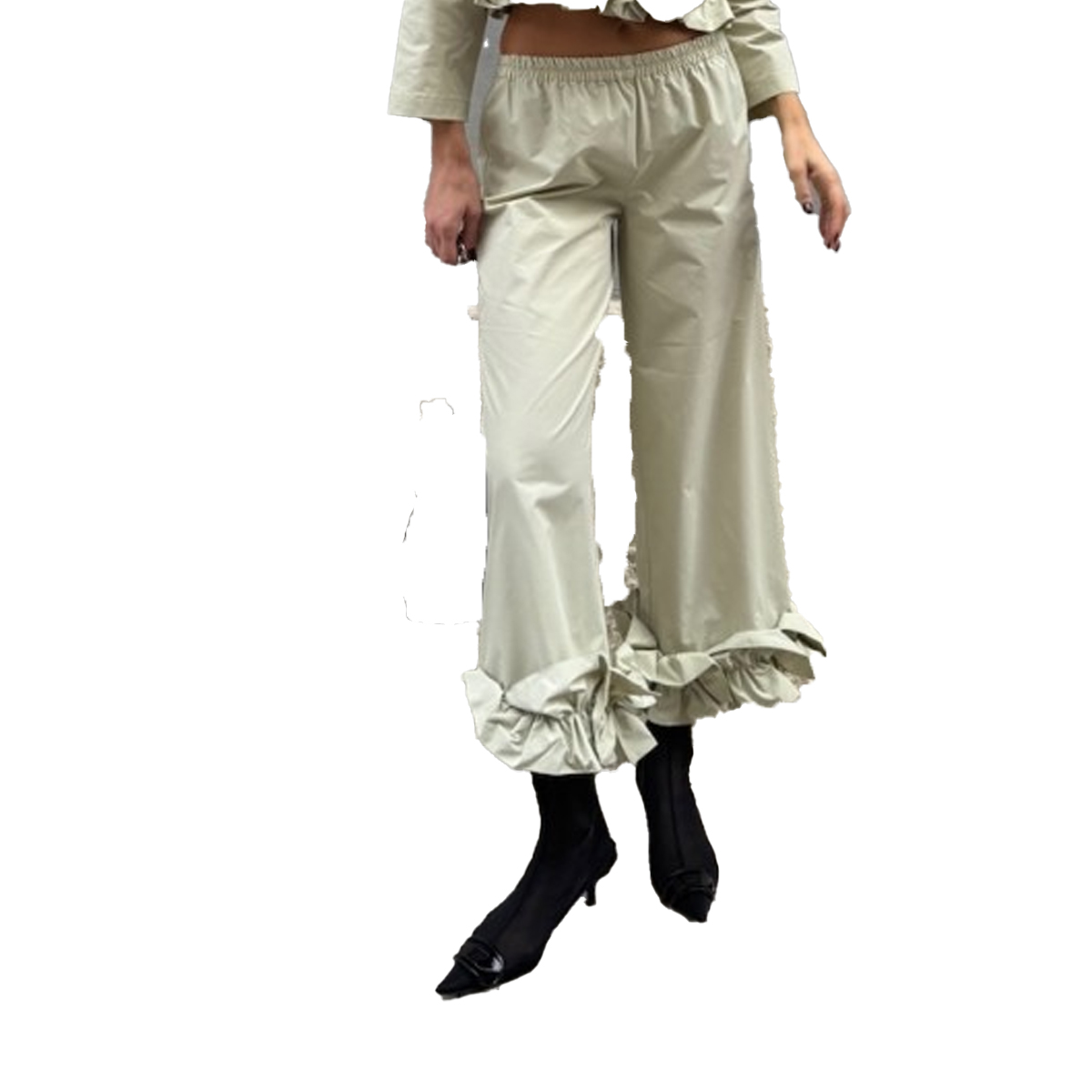 MILKWHITE Pants Γυναικείο Παντελόνι  - Πράσινο