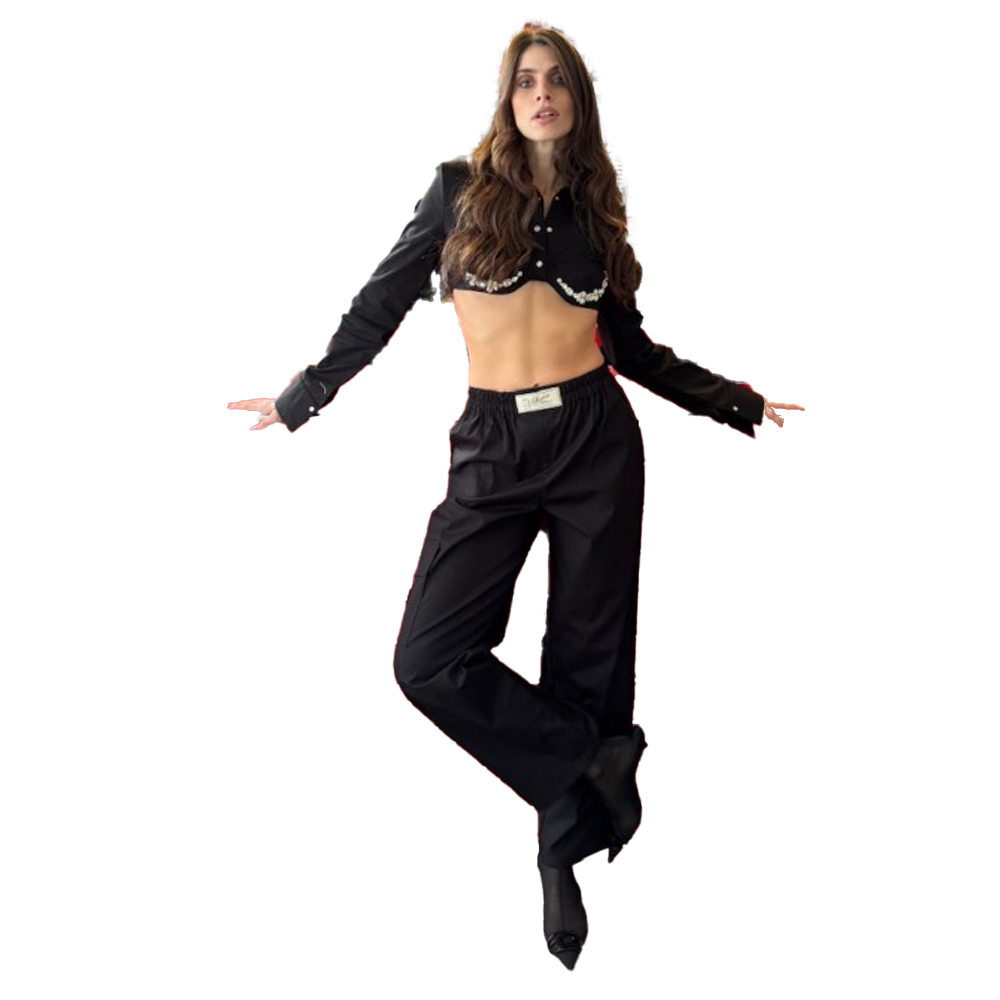 MILKWHITE Pants Γυναικείο Παντελόνι - Μαύρο