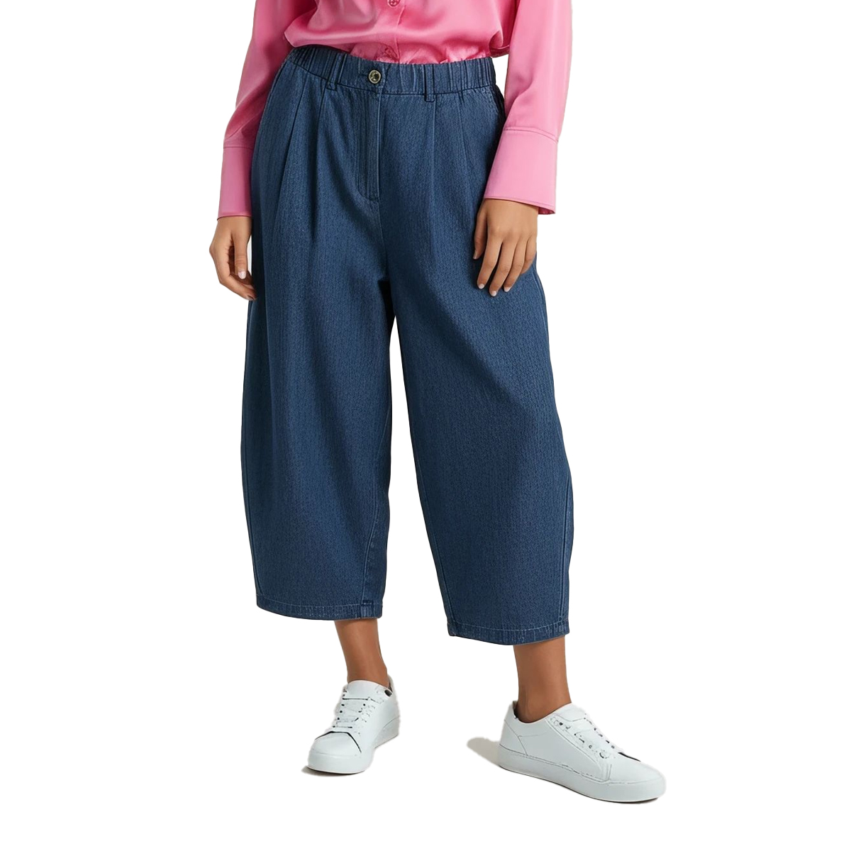 MILKWHITE Denim Cropped pants Γυναικείο Τζιν Παντελόνι - 2