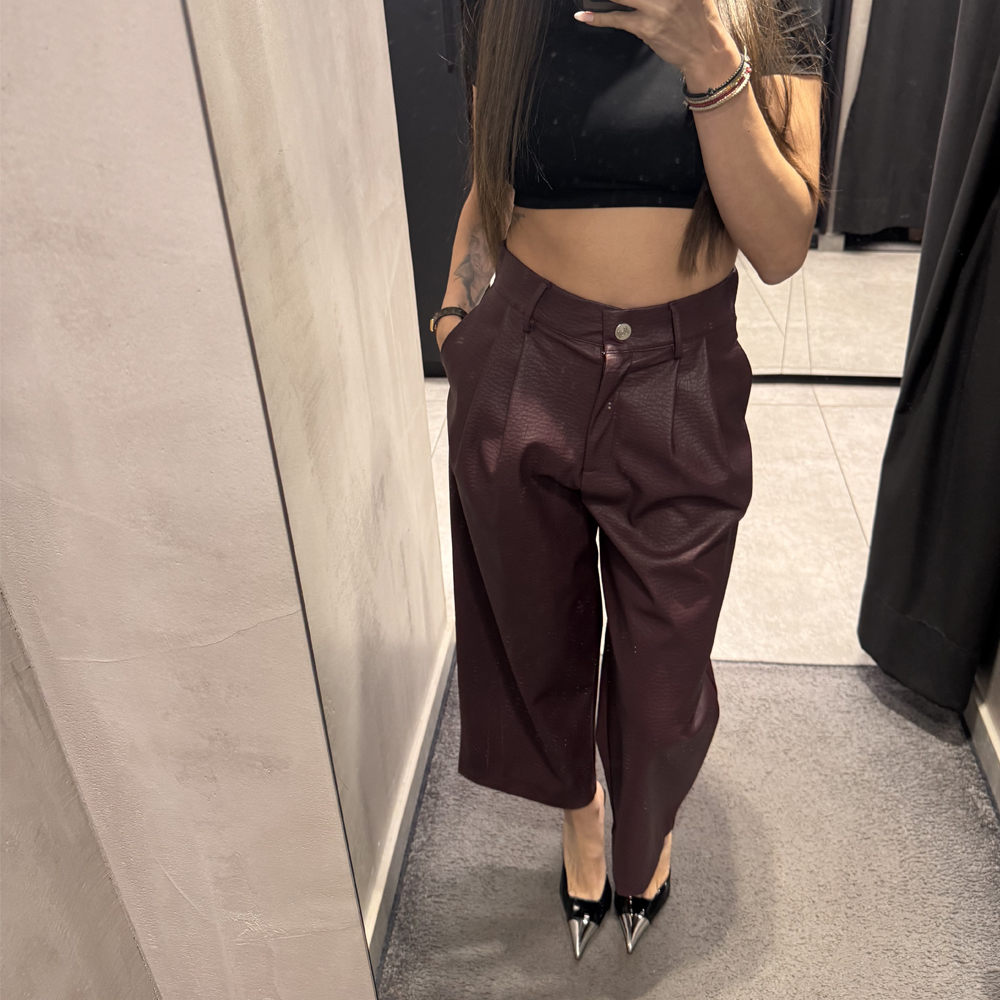 MILKWHITE Pants Γυναικείο Παντελόνι - Καφέ