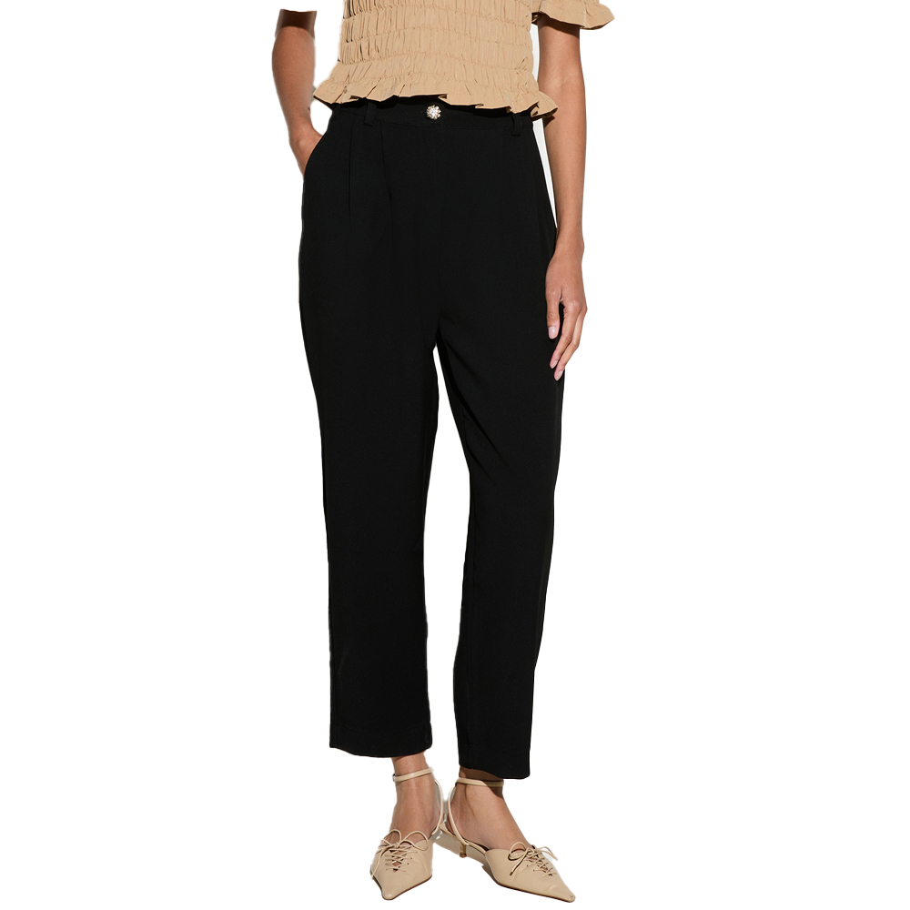 MILKWHITE Pants Γυναικείο Παντελόνι - Μαύρο