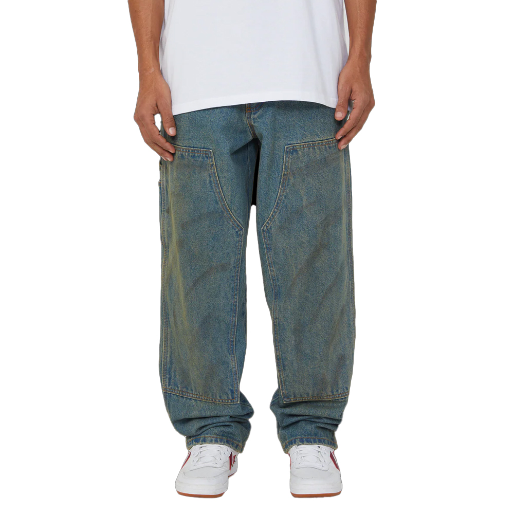 HUF Kinda Loose Double Knees Unisex Τζιν Παντελόνι - Μπλε