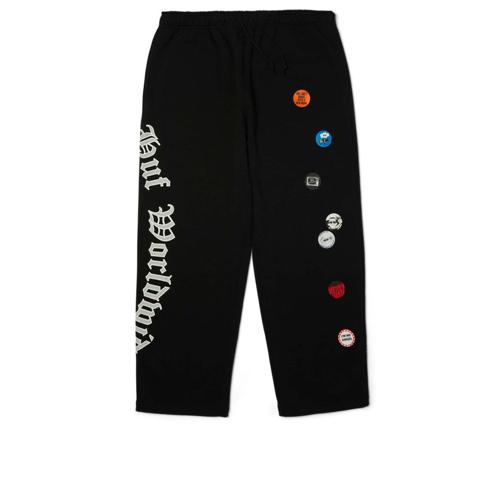HUF Olympia Open Hem Sweatpant Ανδρικό Παντελόνι Φόρμας - Μαύρο