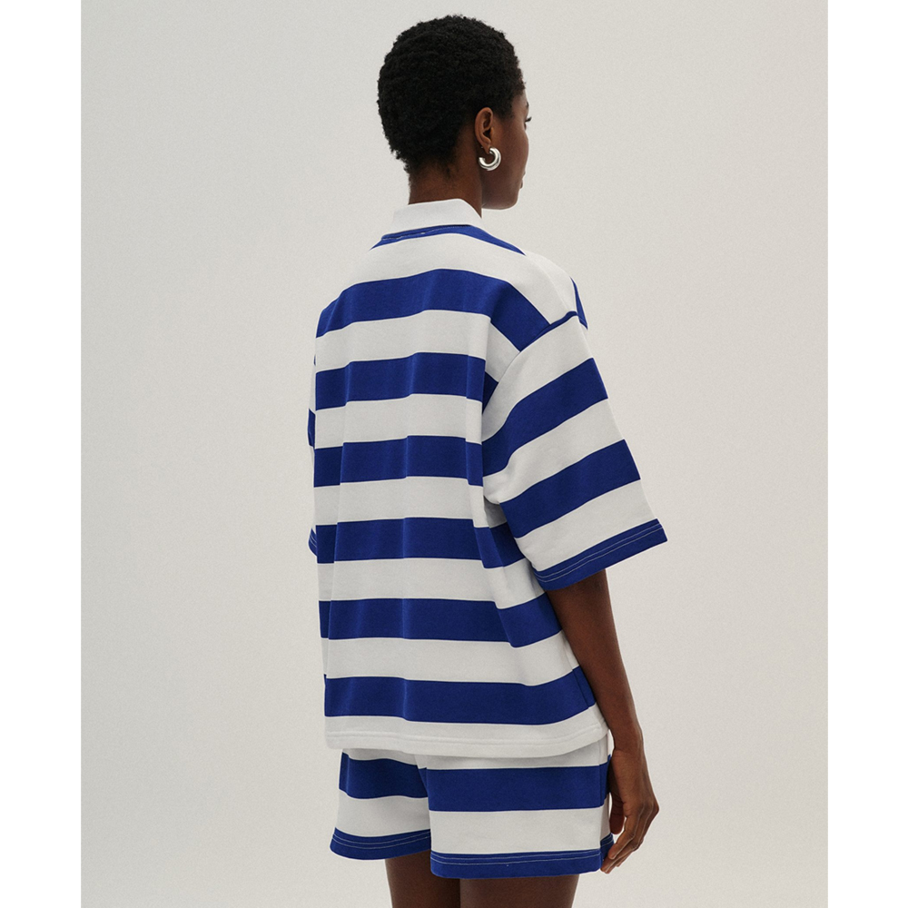 COMBOS KNITWEAR Γυναικείο T-Shirt Ριγέ Πόλο  - 2