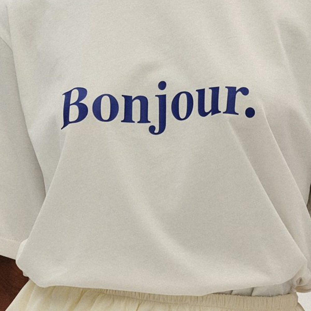 COMBOS KNITWEAR Γυναικείο T-Shirt Bonjour  - 3