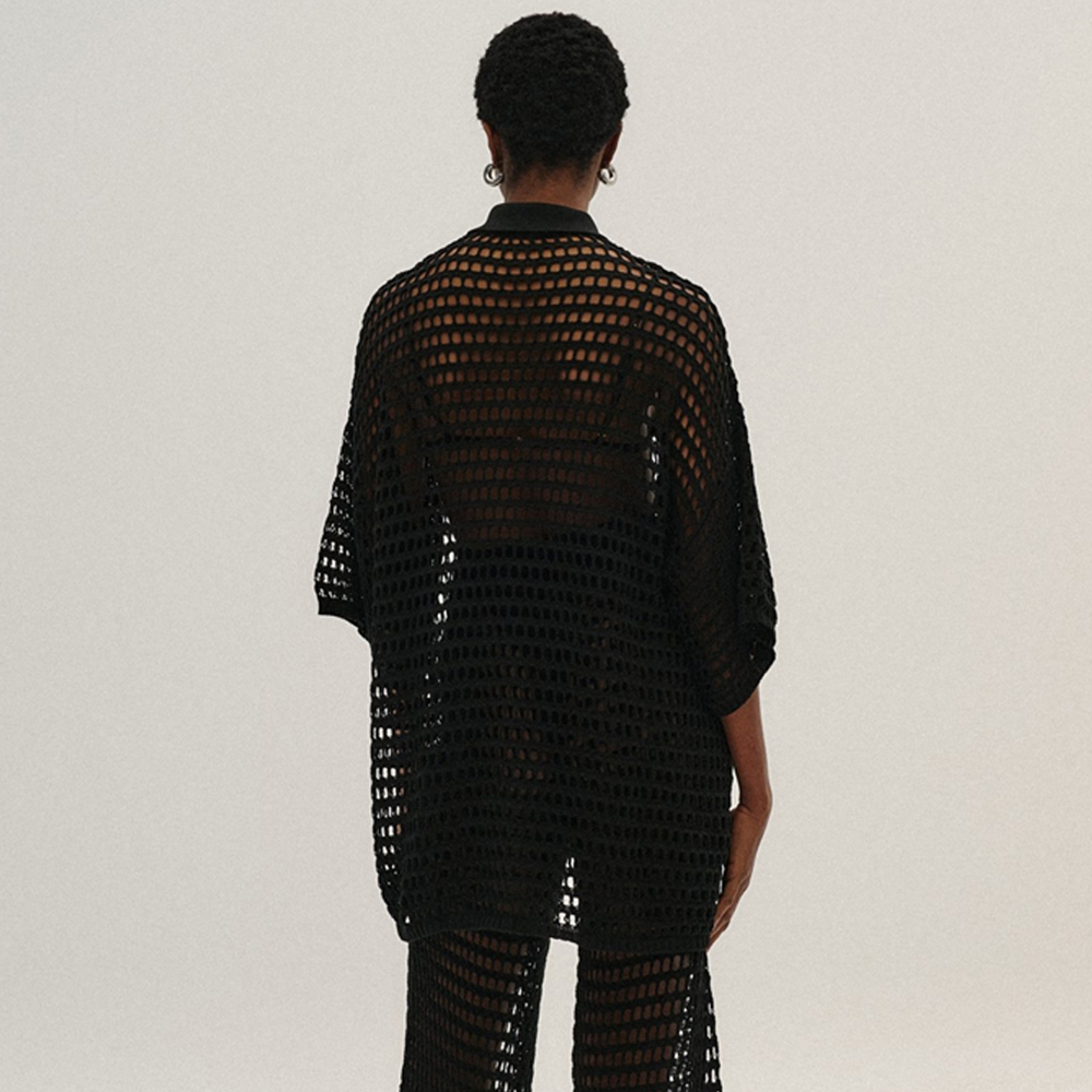COMBOS KNITWEAR Γυναικεία Μπλούζα Δίχτυ  - 2