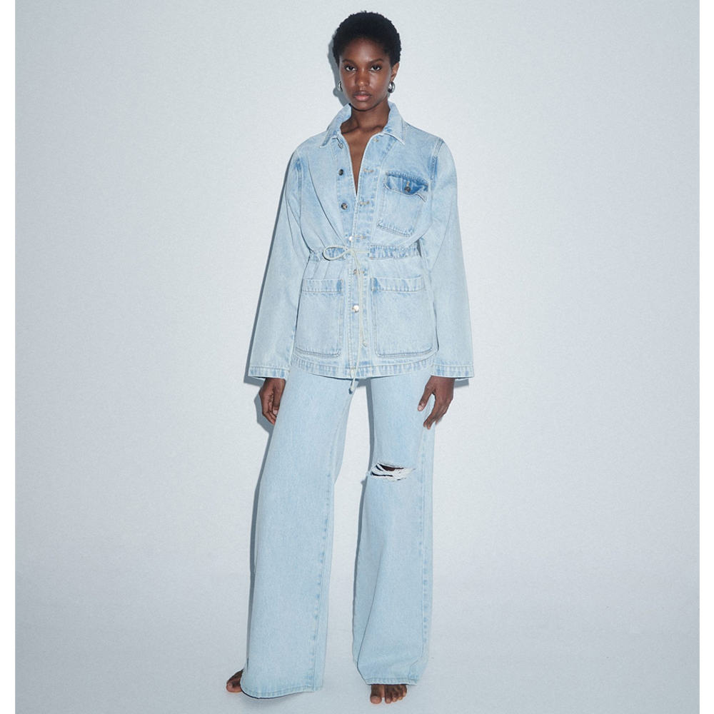 COMBOS KNITWEAR Γυναικείο Denim Jacket  - 3