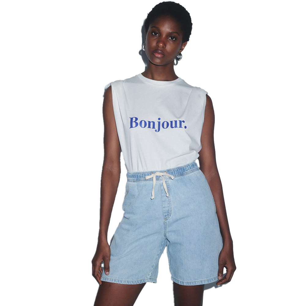 COMBOS KNITWEAR Γυναικείο Σορτσάκι Denim  - Γαλάζιο