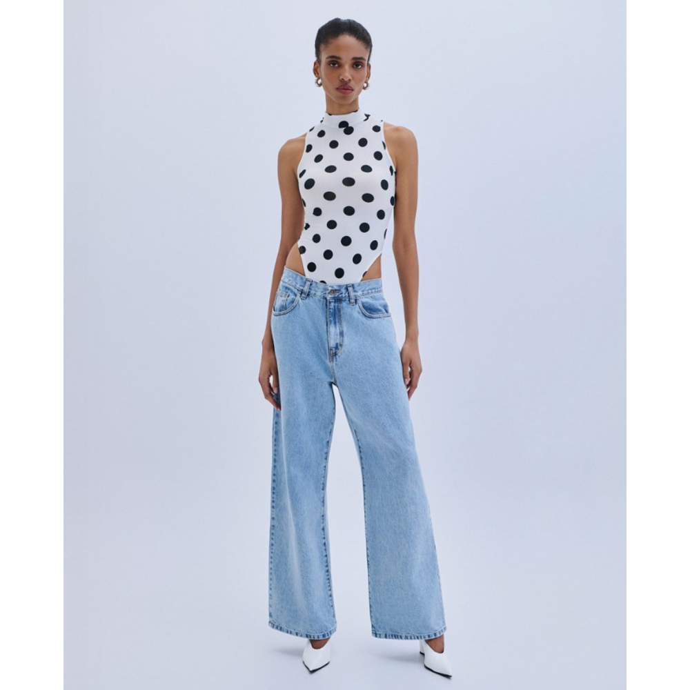 COMBOS KNITWEAR Bodysuit Polka Dots Γυναικείο Κορμάκι - 3