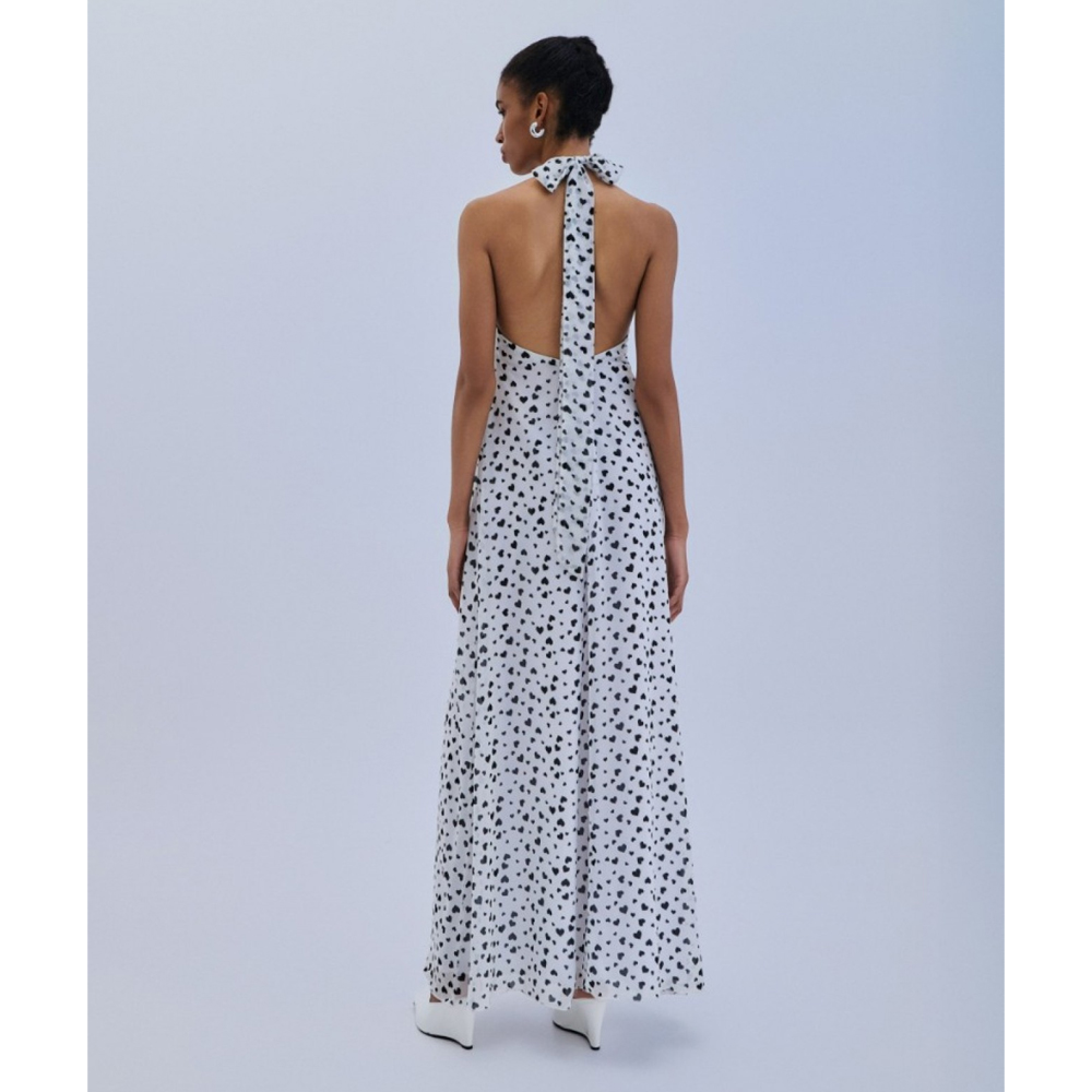 COMBOS KNITWEAR Dress Maxi Hearts Γυναικείο Φόρεμα Μάξι - 2