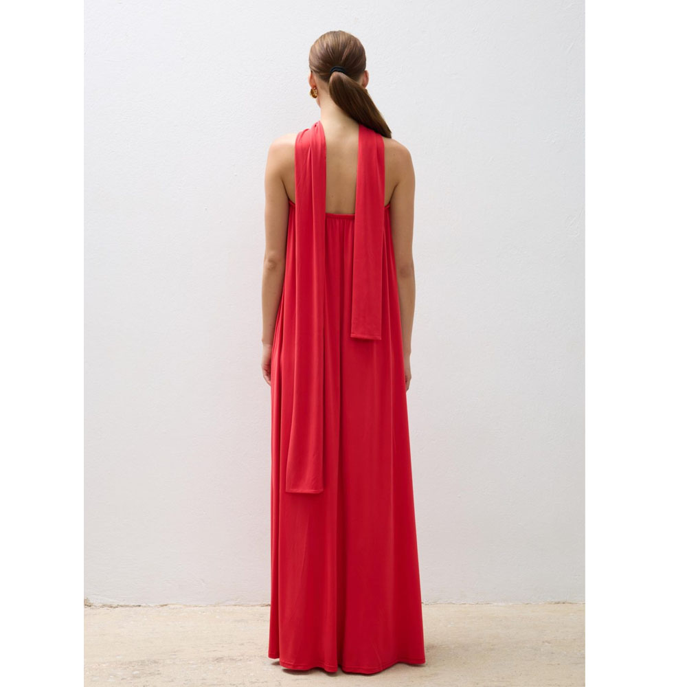COMBOS KNITWEAR Dress Maxi Strapless Scarf  Γυναικείο Φόρεμα Μάξι - 2