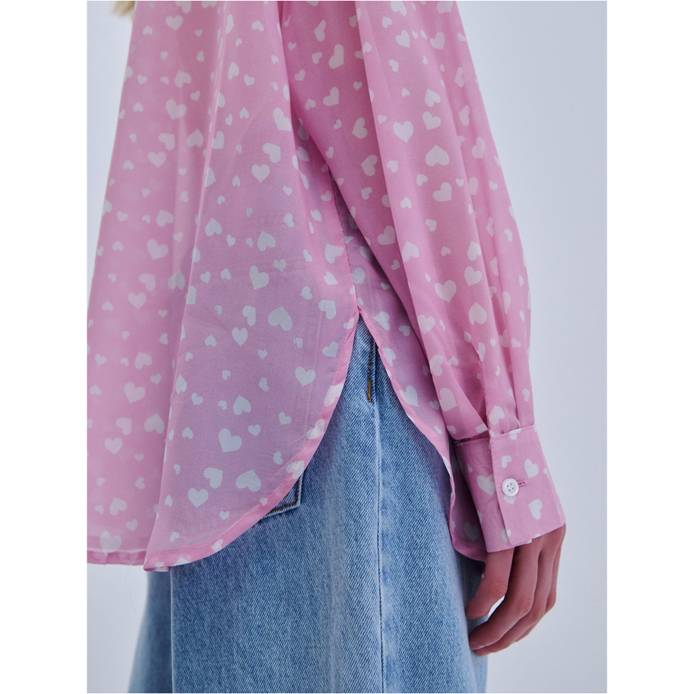 COMBOS KNITWEAR Shirt Hearts Γυναικείο Πουκάμισο - 2