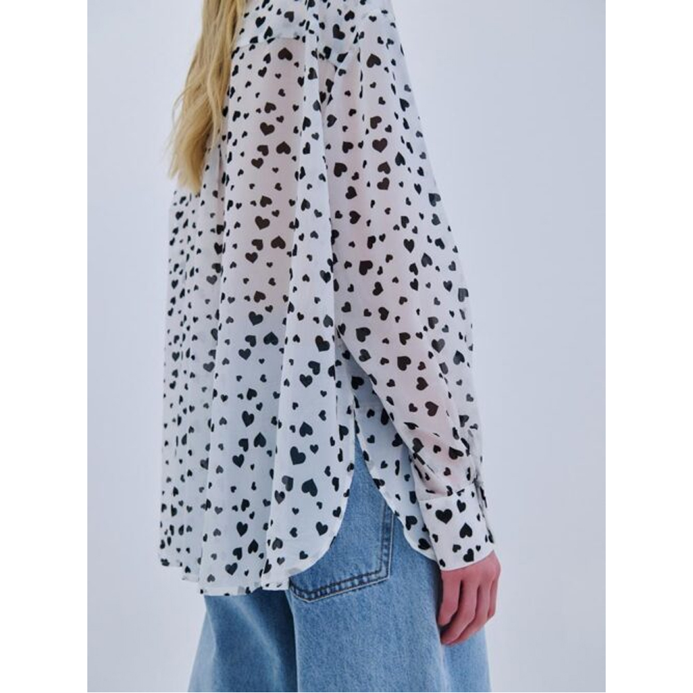 COMBOS KNITWEAR Shirt Hearts Γυναικείο Πουκάμισο - 3
